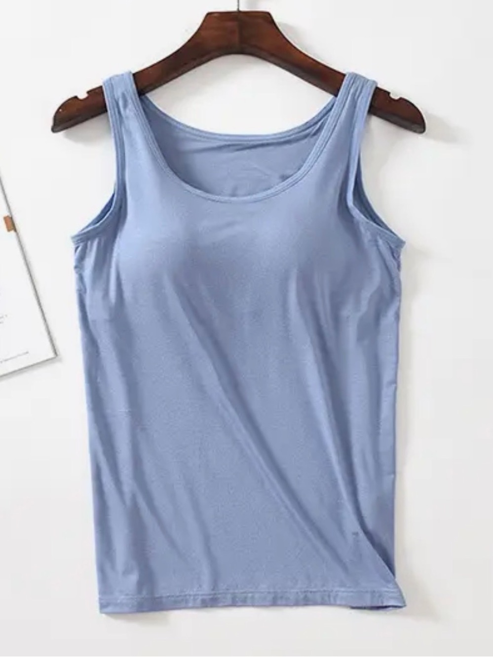 Women's Light Blue Scoop Neck Tank Top